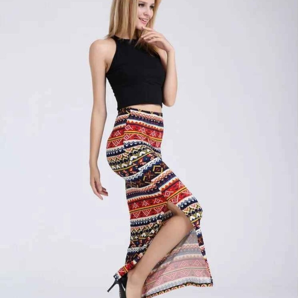Pretty XL boho Navajo skirt in the softest, comfiest style. - Picture 10 of 10